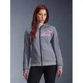 Alpinestars Stella Chrome V2 Sport Motorcykel Hoodie Grå/Pink XL