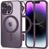 Tech-Protect iPhone 14 Pro MagShine Cover - MagSafe-kompatibelt - Lilla / Klar
