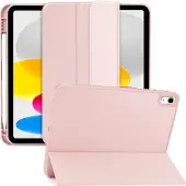 Tech-Protect iPad 2022/2025 SmartCase Pen Tri-Fold Folio Cover - Pink