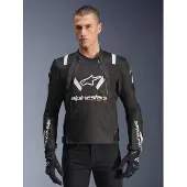 Alpinestars T-Stunt Air tekstiljakke Sort/Hvid L