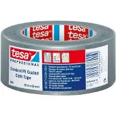 TESA Gaffer reparationstape 25m x 50mm rød stof vandtæt