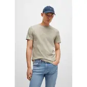 BOSS BOSStil mænd. 50508584 T-shirt Tales beige (M), Casual, Bomuld, Korte ærmer