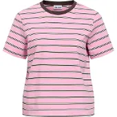 Object Shirts 'OBJLili' mørkebrun / lyserød / hvid