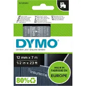 Dymo Mærkebånd D1 12 mm, hvid på transp S0720600 Modsvarer: N/A