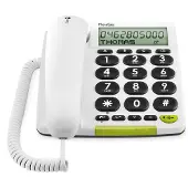 Doro PhoneEasy 312cs - Telefon med ledning med opkalds-ID - hvid