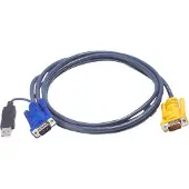 Aten 2L-5203UP - Video / USB kabel - HD-15 (VGA) (han) til USB, HD-15 (VGA) (han) - 3 m