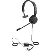 Jabra Evolve 30 II UC stereo - Headset - på øret - kablet - 3,5 mm jackstik