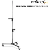 Walimex pro Wheeled Tripod with 2 Clamp Holders - Stativ - max last: 12 kg