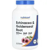 Nutricost , Echinacea & Guldenseed Rod, 500 mg, 240 Kapsler