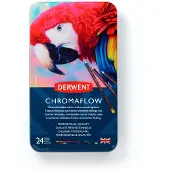 Derwent Chromaflow blyanter i metalæske 24 stk.