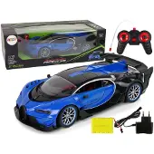Leantoys Lean Toys Radijo bangomis valdomas automobilis Bugatti mėlynas