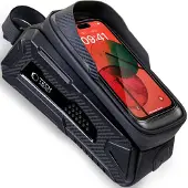 Tech-Protect V2-cykeltaske med plads til telefon 1,2 l - sort