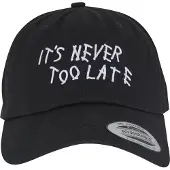 Mister tee Hætte 'Never Too Late' sort / hvid