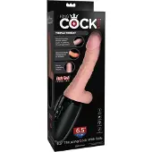 Pipedream Plus Realistisk Vibrator med Varme- og Stødfunktion 17 CM Lys Hudfarve