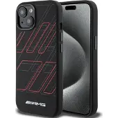 Mercedes Benz Apple iPhone 13 / 14 / 15 AMG Etui Silikone Store romber Mønster MagSafe (AMHMP15S23SSPK) Sort