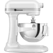 KitchenAid 5KSM55SXXEWH, Bordmixer, Hvid, Slå, Ælte, Mikse, Omrøre, 1,1 m, 5,2 L, Rustfrit stål