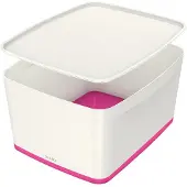 Leitz MyBox Large - Opbevaringsboks - for A4 (210 x 297 mm) - 18 liter - pink metallisk