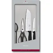 Victorinox SwissClassic 6.7133.4G, Kniv/bestik etuisæt, Rustfrit stål, Polypropylen, Termoplastisk elastomer (TPE), Rustfrit stål, Sort, 17 cm