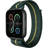 Motorola Moto Watch Fit - Aluminum - smart ur med bånd - stof - display 1.9 - Bluetooth - 25 g - trekking-grøn