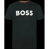 BOSS T-shirt i bomuldsjersey med stort logoprint