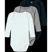 Name it Sparkedragt/Body marin / grå-meleret / hvid