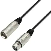 Adam hall 3 Star, XLR (3-pin), Hanstik, XLR (3-pin), Hunstik, 10 m, Sort, Sølv