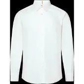 Hugo Boss Regular-fit skjorte i bomuldspoplin med broderet logo