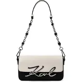Karl Lagerfeld Skuldertaske 'K/Signature' sort / hvid