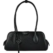 Calvin Klein Skuldertaske 'Emblem Pebble Grain Extended Side Shoulder' sort