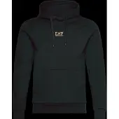 Emporio Armani EA7til mænd. 8NPM32_PJVRZ Hættetrøje i bomuld Core Identity sort (XL), Casual, Lange ærmer