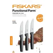 Fiskars Functionalform Steak Knives Set 3 Pieces Knivsæt