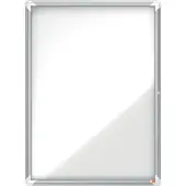 Nobo Premium Plus magnetisk låsbart opslagsskab med hængslet låge 9xA4 Hvid