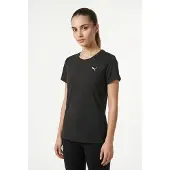 Puma Train All Day Essentials Heather Tee Women, Clothing, Black Heather, XL