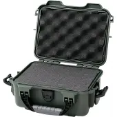 Nanuk 904 case containing moulded foam, olive green
