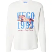 HUGO Bluser & t-shirts 'Nevalon' lyseblå / brun / cognac / hvid