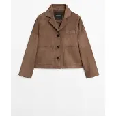 Massimo Dutti - Female - Let Jakke I Ruskind - Brun - M