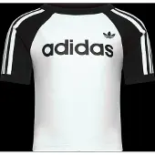 Adidas Bluser & t-shirts '3-Stripes Slim' sort / hvid