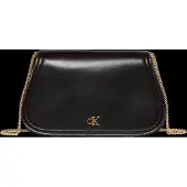 Calvin Klein Skuldertaske 'Monogram Plaque Chain Strap Curved' sort