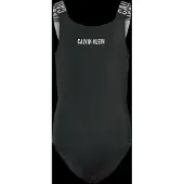 Calvin Klein Swimwear Badedragt 'Intense Power' lysegrå / sort / hvid