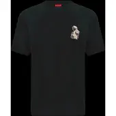 HUGO Bluser & t-shirts 'Detzi' beige / brokade / lysebrun / sort