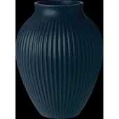 Knabstrup Keramik Knabstrup vase riflet 27 cm Dark blue