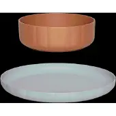 OYOY Pullo tallerken & skål 2 dele Caramel-ice blue