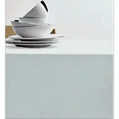 Södahl Damaskdug 140x370 - 100% damaskvævet bomuld - Tiles - Hvid