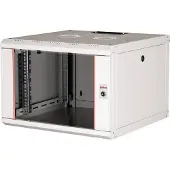 Roline 26.21.0001, Vægmonteret stativ, 7U, Nøglelås, Rack skinner, 18 kg, Grå