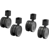 Elfa rack-hjul, 4 stk, sort