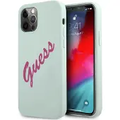 GUESS GUHCP12LLSVSBF iPhone 12 Pro Max 6,7" blå fuchsia/blå fuschia hardcase Silikone Vintage