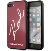 Karl Lagerfeld Signature Glitter Rød iPhone 7 Etui