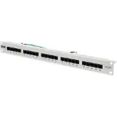 Digitus CAT 3 ISDN - Patch-panel - stativmonterbar - CAT 3 - RJ-45 X 25 - grå, RAL 7035 - 1U - 19