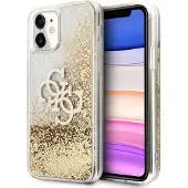 GUESS 4G Big Liquid Glitter-etui til iPhone 11 6.1" / Xr - guld