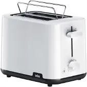 Braun Breakfast1 HT 1010 WH - Brødrister - 2 skive - 2 Holdere - hvid